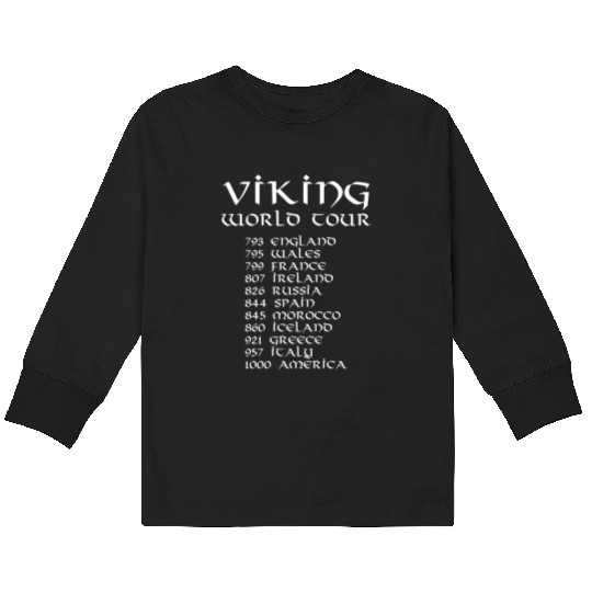 Viking World Tour Kids Long Sleeve T Shirts