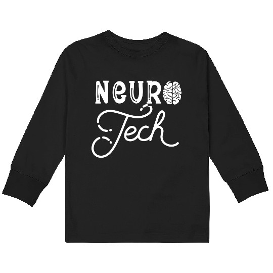 Neuro Tech Neurology Nursing Medical Neuro Science Kids Long Sleeve T Shirts