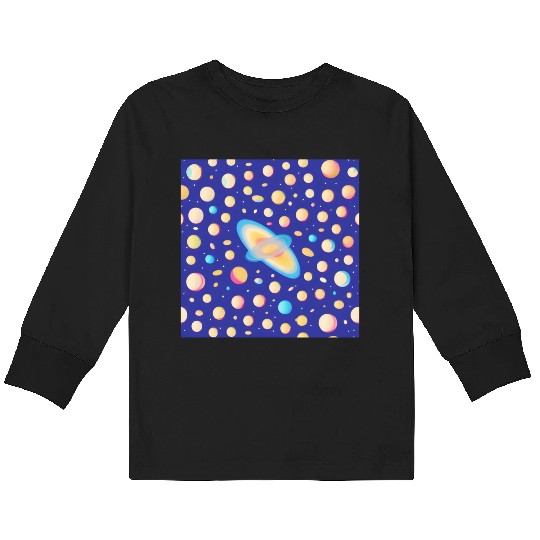 Galaxy nebula art Kids Long Sleeve T Shirts