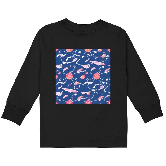 Galaxy nebula art Kids Long Sleeve T Shirts