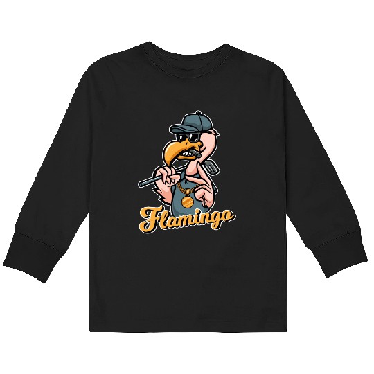 Flamingo Golf Kids Long Sleeve T Shirts