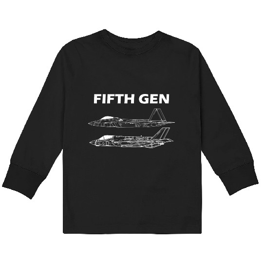 FIFTH GEN | F-22 F-35 Kids Long Sleeve T Shirts