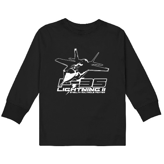 F 35 Stealth Kids Long Sleeve T Shirts