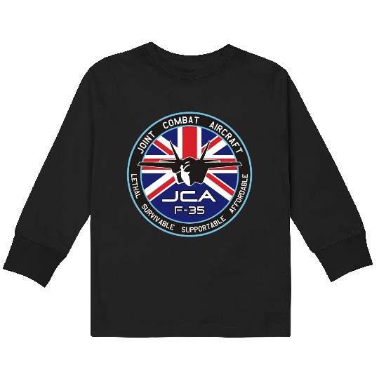 JCA F 35 Kids Long Sleeve T Shirts