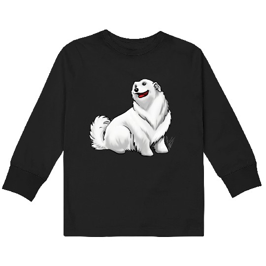 Dog Great Pyrenees White Kids Long Sleeve T Shirts