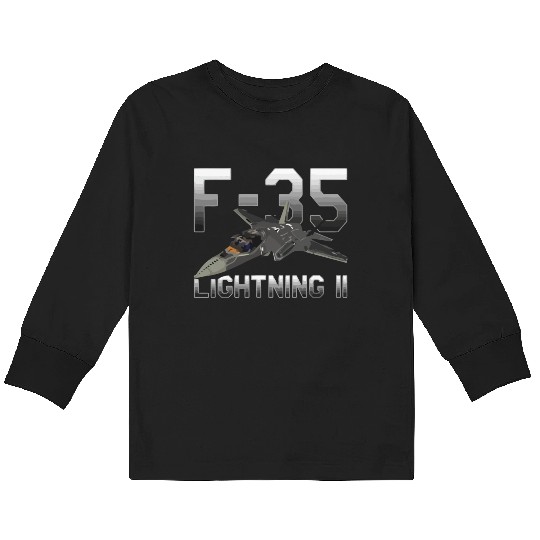 F 35 Lightning II Kids Long Sleeve T Shirts