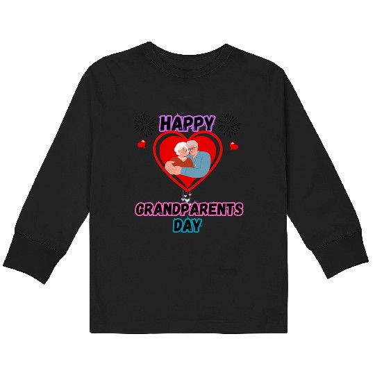 Happy Grandparents Day Kids Long Sleeve T Shirts