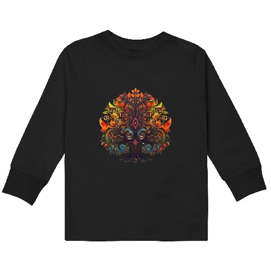 Tree Lovers Tree of Life Kids Long Sleeve T Shirts