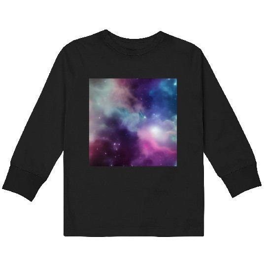 Galaxy nebula abstract design Kids Long Sleeve T Shirts