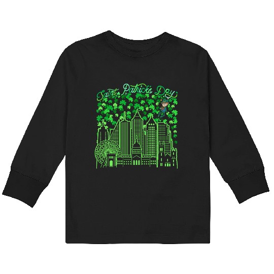 Saint Patrick's Day Atlanta Georgia Kids Long Sleeve T Shirts