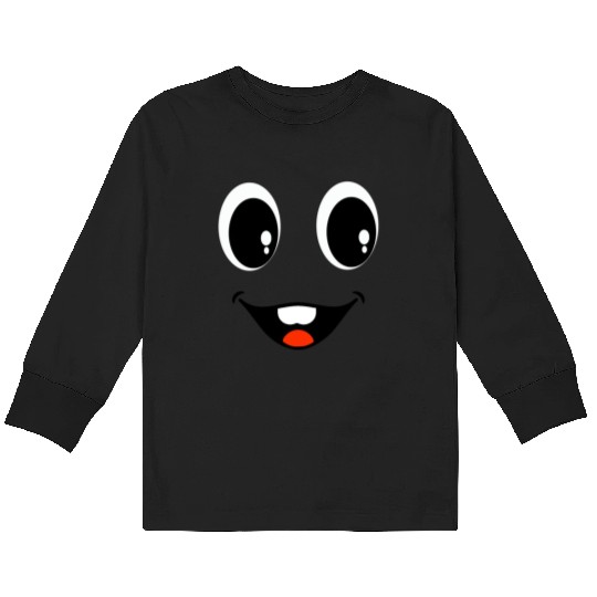 A Funny Cute Smiling Face Kids Long Sleeve T Shirts