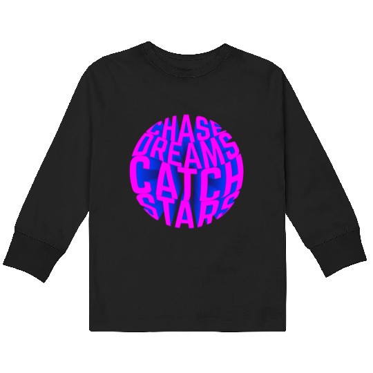 Circle typography Kids Long Sleeve T Shirts