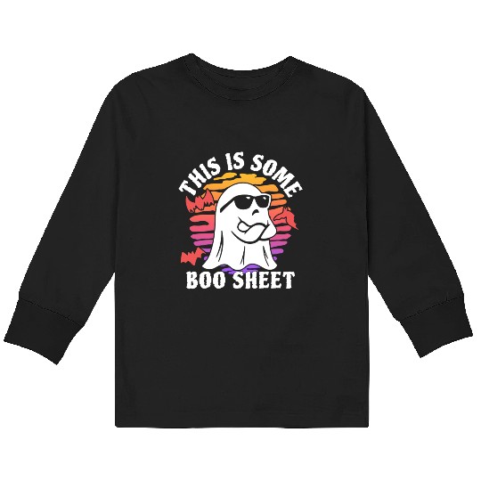 This Is Some Boo Sheet Halloween Ghost Kids Long Sleeve T Shirts