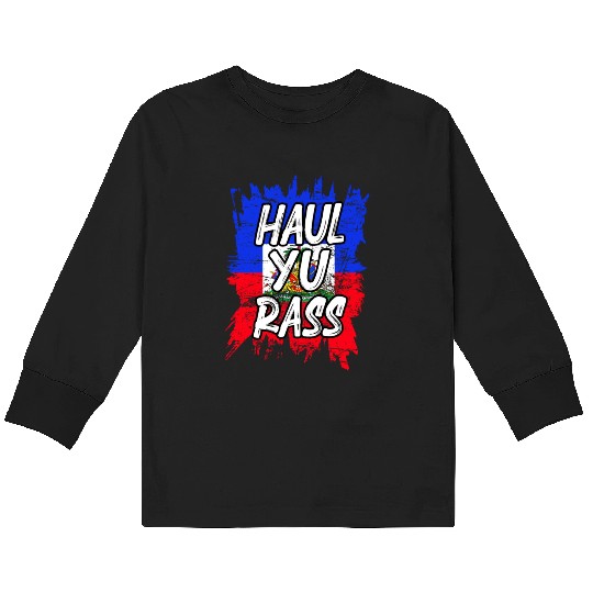 Creole Magic Afro Pride Kriol Haiti Flag Haitian Kids Long Sleeve T Shirts