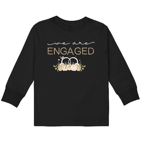 Couple Matching Fiancé Engagement Bride Kids Long Sleeve T Shirts
