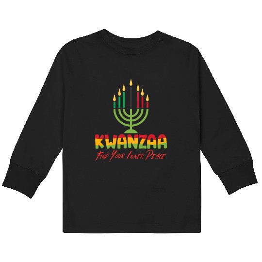 Celebrate Kwanzaa, Embrace your Inner Peace Kids Long Sleeve T Shirts