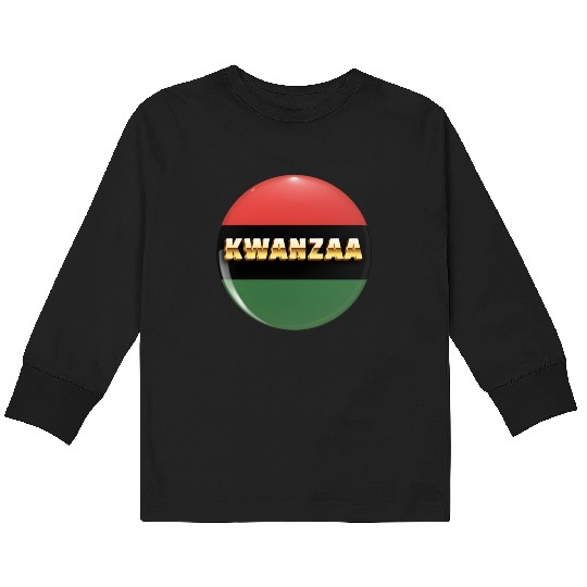 Embracing Kwanzaa: Red, Green, and Black Pride. Kids Long Sleeve T Shirts