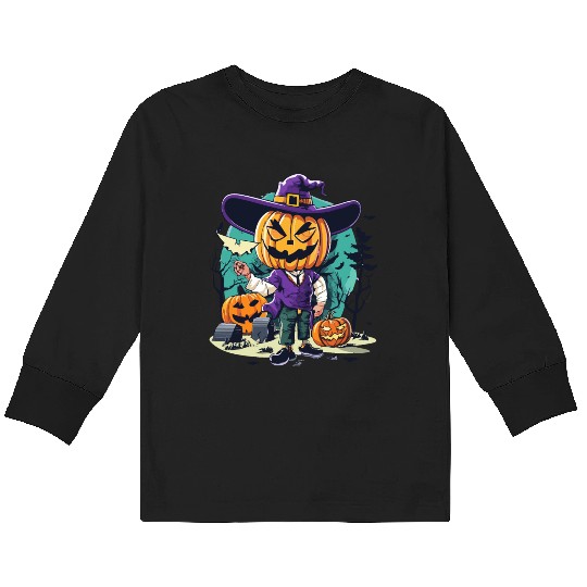 Boy Candy Punppkin Halloween Kids Long Sleeve T Shirts