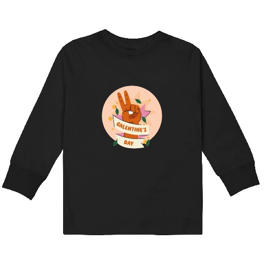 Be My Galentine. Galentine's Day Kids Long Sleeve T Shirts