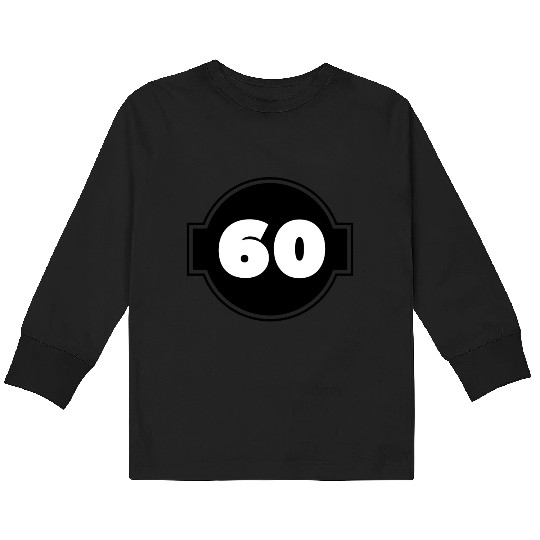 60 Years Anniversary - Number Sixty Kids Long Sleeve T Shirts