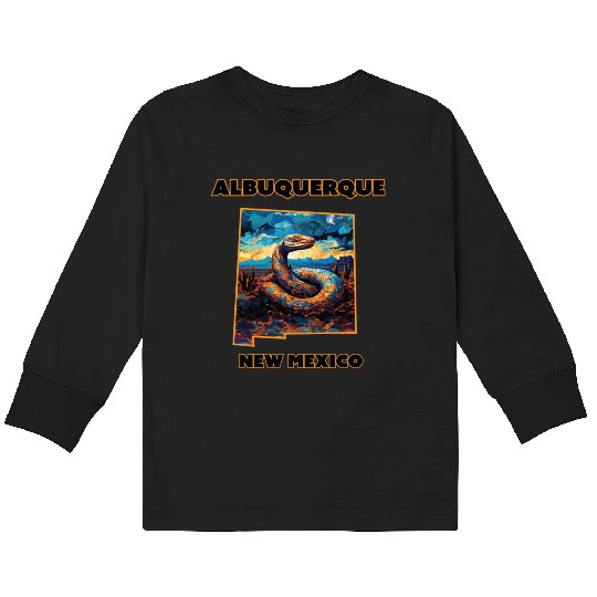 New Mexico - Rattlesnake Kids Long Sleeve T Shirts