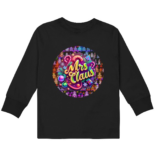 Mrs Claus Kids Long Sleeve T Shirts