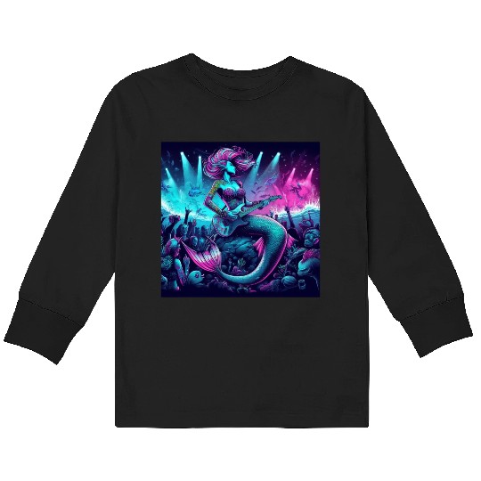 rock and roll under the sea Kids Long Sleeve T Shirts