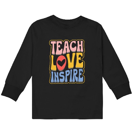 Teens Graduation I Heart My Teachers Love Inspire Kids Long Sleeve T Shirts