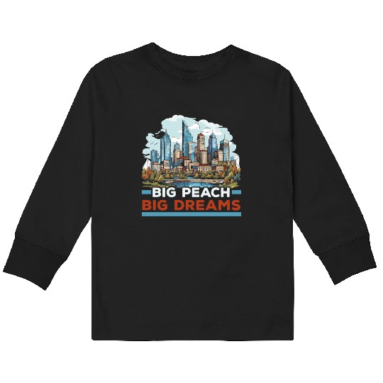 Atlanta City Georgia USA America United States Kids Long Sleeve T Shirts