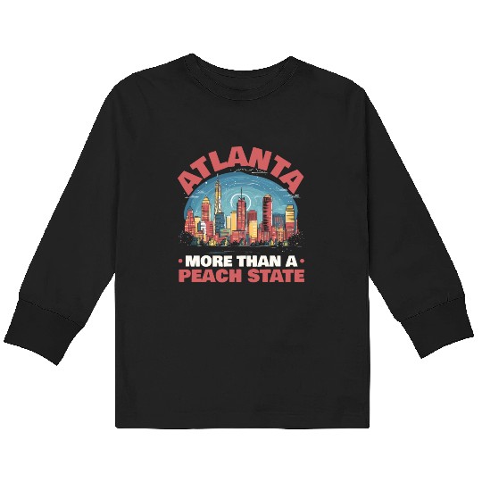 Atlanta City Georgia USA America United States Kids Long Sleeve T Shirts