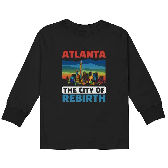 Atlanta City Georgia USA America United States Kids Long Sleeve T Shirts