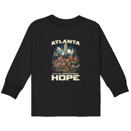 Atlanta City Georgia USA America United States Kids Long Sleeve T Shirts
