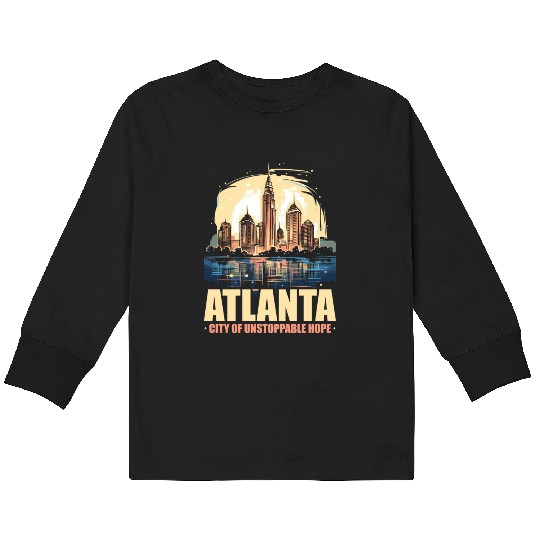 Atlanta City Georgia USA America United States Kids Long Sleeve T Shirts