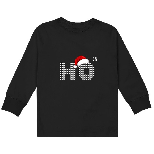 HO HO HO Christmas Funny Santa Kids Long Sleeve T Shirts