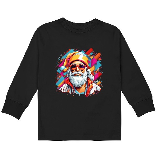 Y2K Santa Claus Kids Long Sleeve T Shirts