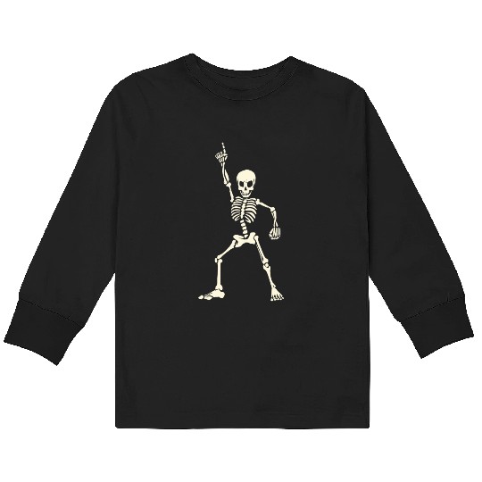 Dancing skeleton Kids Long Sleeve T Shirts