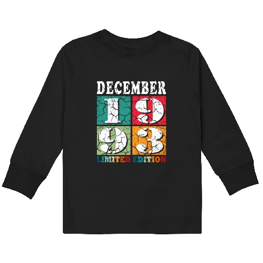 December 1993 Anniversary December 1993 December Kids Long Sleeve T Shirts