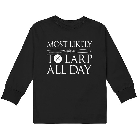 LARP RPG Nerd Larping Geek Kids Long Sleeve T Shirts