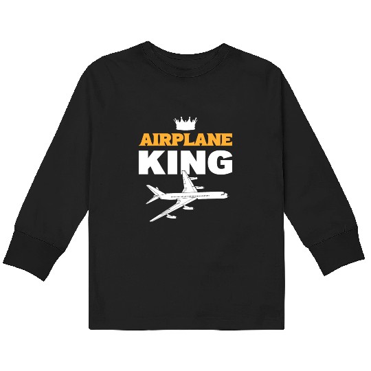Airplane King Soldiers Or Armed Forces Gift Kids Long Sleeve T Shirts
