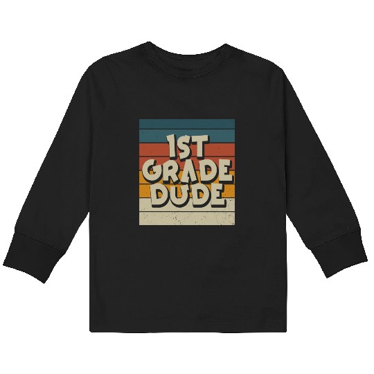 Kindergarten Teacher Funny Student 1st Graduation Kids Long Sleeve T Shirts
