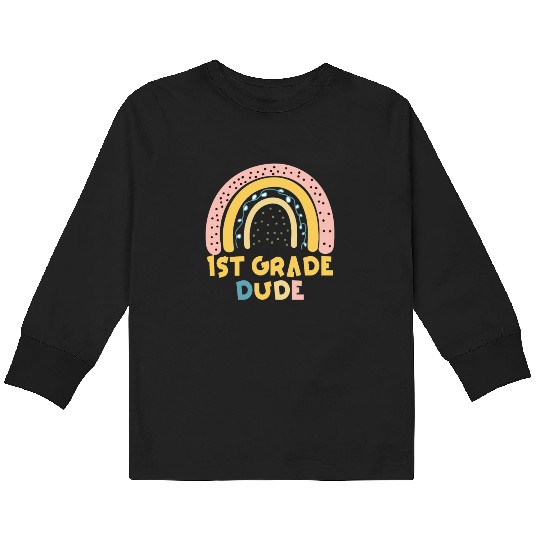 Kindergarten Teacher Funny Student 1st Graduation Kids Long Sleeve T Shirts