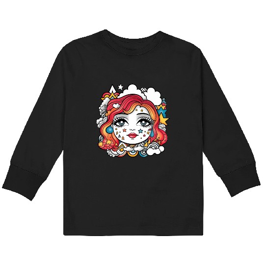 Celestial girl Kids Long Sleeve T Shirts