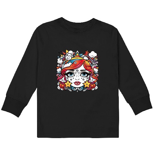 Celestial girl Kids Long Sleeve T Shirts