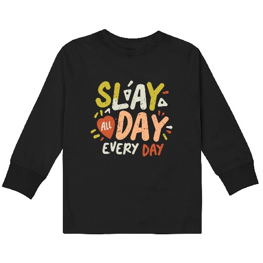 Slay in Style: Women's Day Fashion Extravaganza Kids Long Sleeve T Shirts