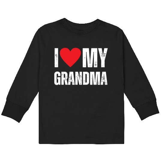 I Love My Grandma Kids Long Sleeve T Shirts