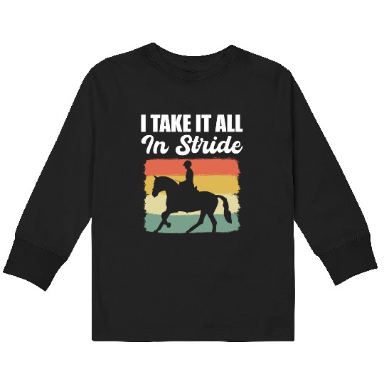 Horse Racing Equestrian Kids Long Sleeve T Shirts