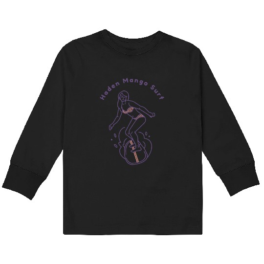Haden Mango Surfer Girl Kids Long Sleeve T Shirts