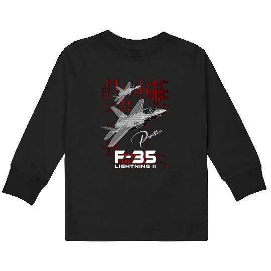 Lockheed Martin F-35 Lightning II Kids Long Sleeve T Shirts