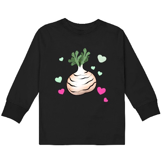 Turnip Love Valentine's Day Hearts Kids Long Sleeve T Shirts