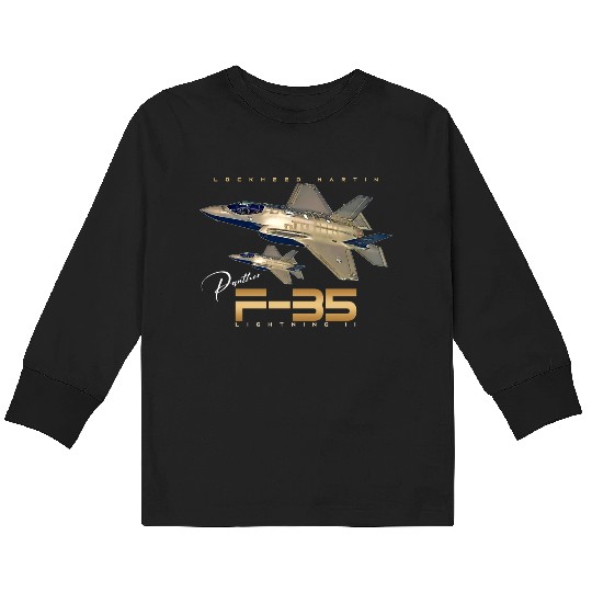 Lockheed Martin F-35 Lightning II Kids Long Sleeve T Shirts